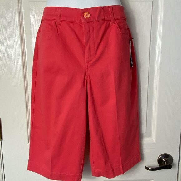 BANDOLINO WOMENS Size 8 Coral TrouserBermuda Shorts NWT - Picture 1 of 9
